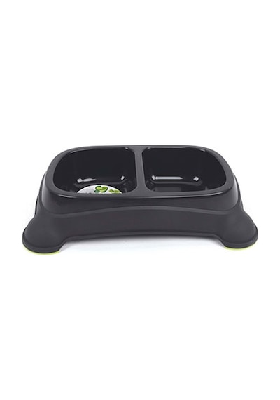 M-pets Eco Double İkili Plastik Kedi Ve Köpek Mama Ve Su Kabı Siyah 2x400 Ml 244-51028.01