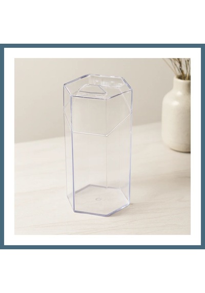 Agc Uygun Sepet Kapaklı Makyaj Fırça Organizeri 6 Bölmeli Mika Kristal Plastik 10x8.9x20 Cm Agc Çok Renkli