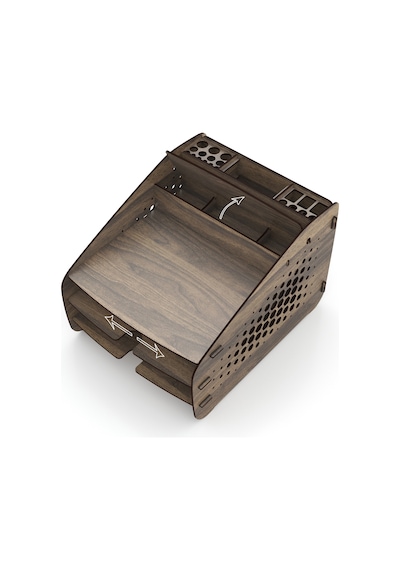 Design Otto Fx Medium Hexa - 6 Renk Evrak Rafı Masaüstü Organizer Siyah