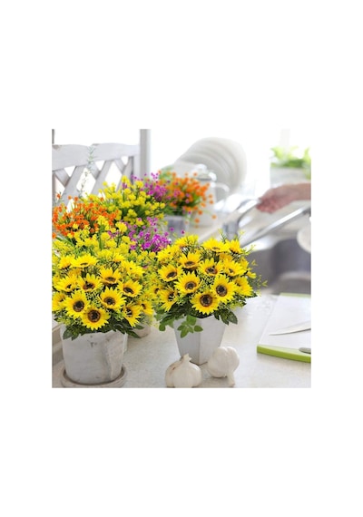 Yapay Çiçek Sunflower Ay Çiçeği Büyük Demet 12 Dallı 50cm