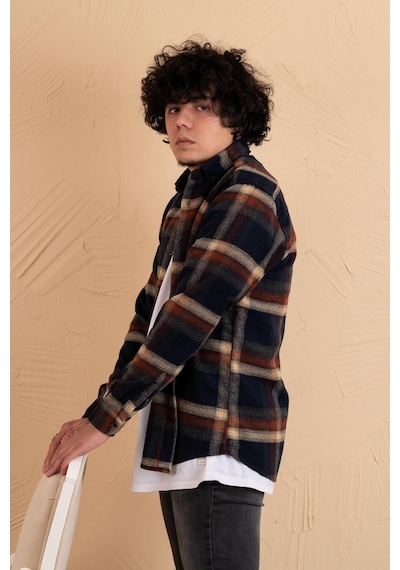 Mugi Slim Fit Ekoseli Erkek Oduncu Gömlek