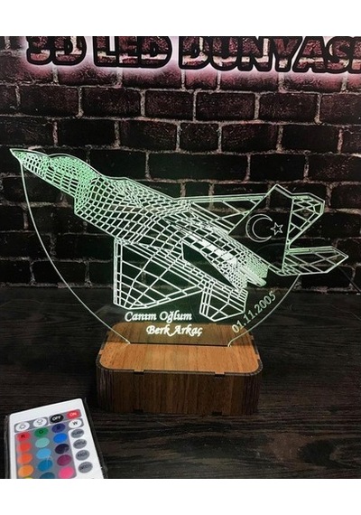 Doğum Günü Hediyesi F16 Uçak 16 Renkli Kumandalı