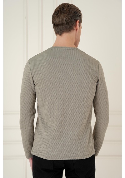 Efor Ts 889 Slim Fit Gri Spor T-shirt Gri