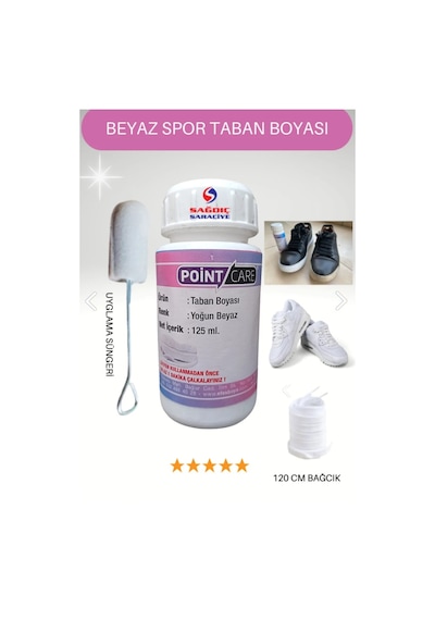 Point Care Beyaz Spor Ayakkabı Taban Boyası Point88