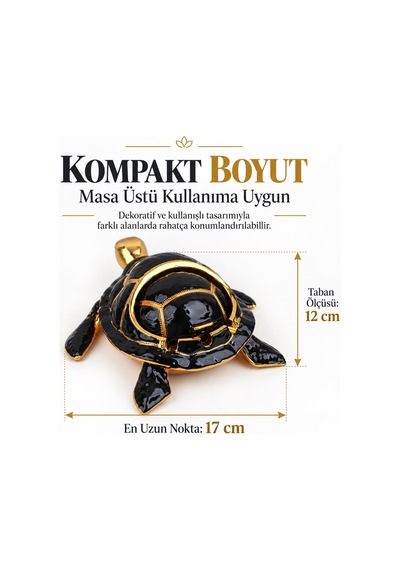 Lüks Alaşım Metal Kaplumbağa Küllük 17cm Kapaklı Para Anahtar Kasesi Tütsülük Dekoratif Biblo Hediye