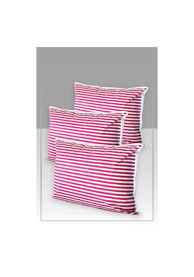 3'lü Set Yastık Düzenleyici Hurç Pembe Çizgili 50x70 Cm Pembe