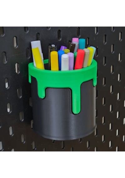 Mizaku Damlayan Kova Şekilli Skadis Pegboard Uyumlu Kalemlik Siyah