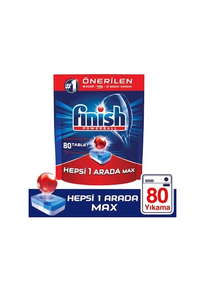 Finish Hepsi Bir Arada 80 Tablet Bulaşık Makinesi Deterjanı