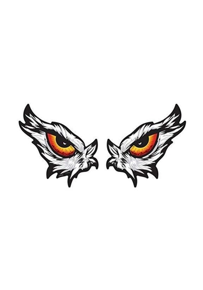 Kartal Gözleri Araba Oto Sticker Yapıştırma Renkli 2Adet