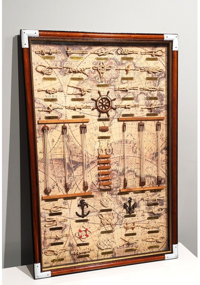Ahşap Denizci Bağları Tasarımlı Pano Alk4618