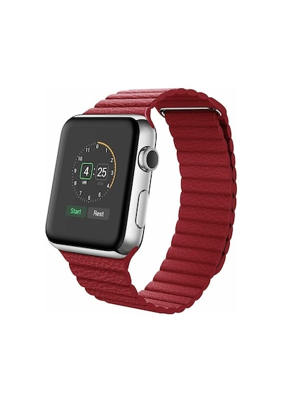 Apple Uyumlu  Watch 44 MM Deri Loop Kordon 44 MM Kayış Seri 4-5