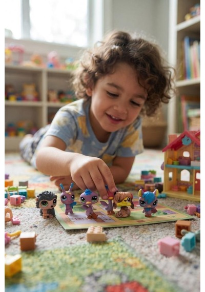 Pet Star Little Sevimli Minişler 6'lı Miniş Oyuncak Seti Hayvan Figür ve Aksesuarları 3046A42