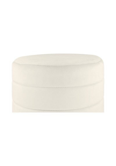 Lungo Roller Silver Kaplama Luxery Puf- Beyaz Babyface Kumaş Pofuduk Oturma Pufu&makyaj Pufu&bench