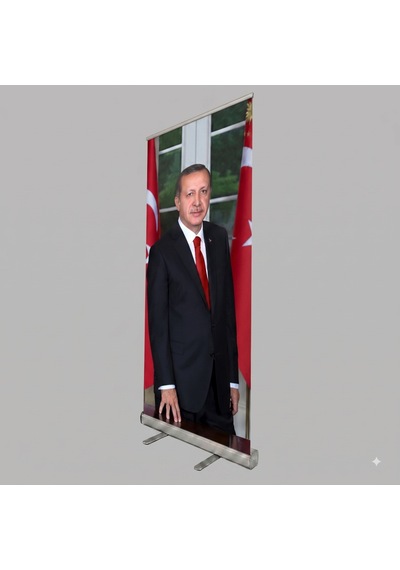 Cumhurbaşkanı Poster Baskılı Roll Up Banner 85x200cm No:1 Diğer