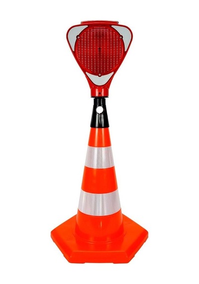 5 Adet Pvc Trafik Konisi 50 Cm Reflektifli 6 Kenar Trafik Dubası Seti-3550