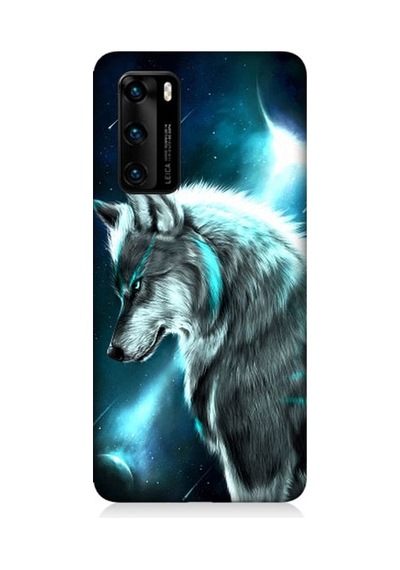 Huawei P40 Uyumlu Kurt Asena Ve Ay Işığı Desenli Silikon Kılıf