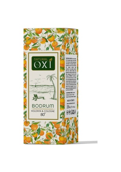 Oxi Natural Premium 80 Kolonya 220ml Cam Şişe Kutulu - Bodrum