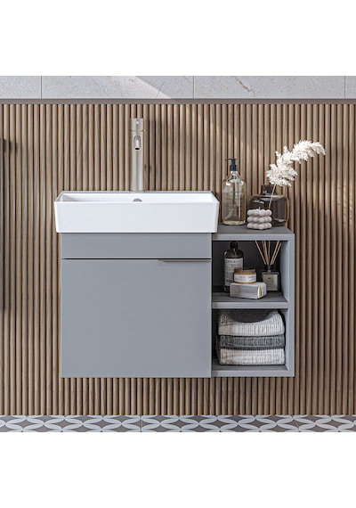 Likya Ayaksız Tek Kapaklı Açık Raflı Lavabolu 72 Cm Banyo Dolabı Alt, Lavabolu Alt Banyo Dolabı Kül Gri Likya Ayaksız Tek Kapaklı Açık Raflı Lavabolu 72 Cm Banyo Dolabı Alt, Lavabolu Alt Banyo Dolabı Kül Gri