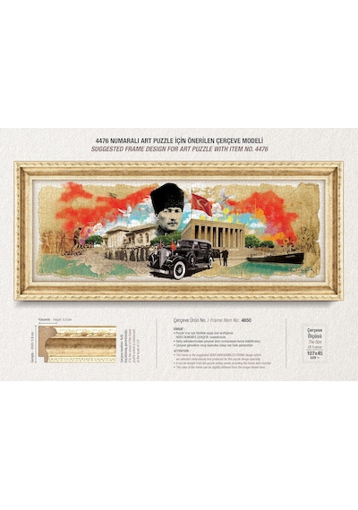 Art Puzzle Atatürk Kolajı 1000   Parça Panorama Puzzle