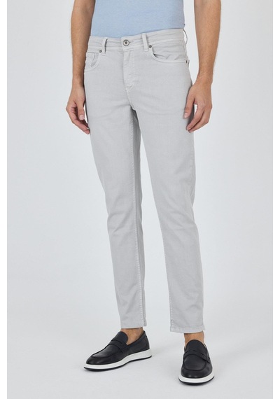 İmza Taş Rengi Pamuklu 5 Cep Casual Slim Fit 5 Cep Pantolon 1003250318 Taş