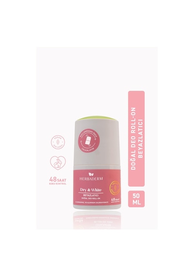 Herbaderm Beyazlatıcı Doğal Roll-On Deodorant 50 ML