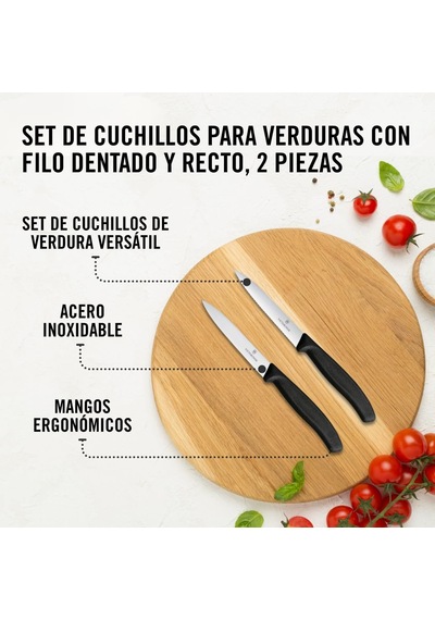 Victorinox 6.7793.2 Swiss Classic 2li 10cm Soyma Bıçağı Set, Siyah Diğer