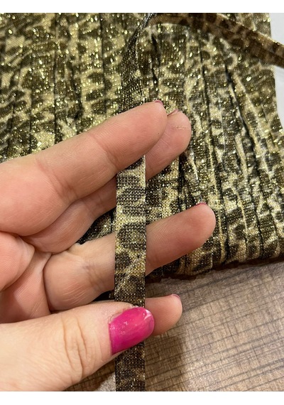 En 1 Cm Leopar Şerit Dikiş Aksesuarı 1 Metre
