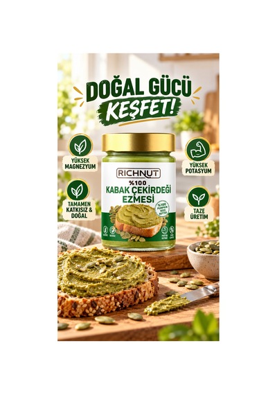 Kabak Çekirdeği Ezmesi Şekersiz Katkısız Doğal