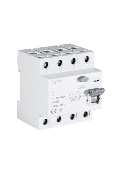 Sigma Shm4025030 4x25a 30ma Kaçak Akım Koruma Rölesi 6ka