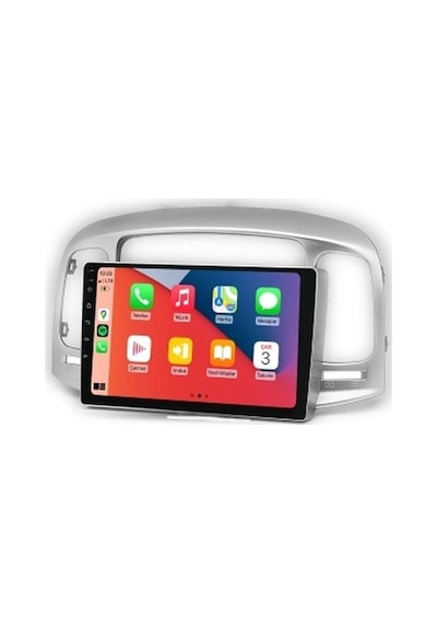 Aln Hyundai Accent Era Gri 2006-2012 8gb Ram 128gb Hafıza 8 Çekirdek Carplay Android Multimedya 9"