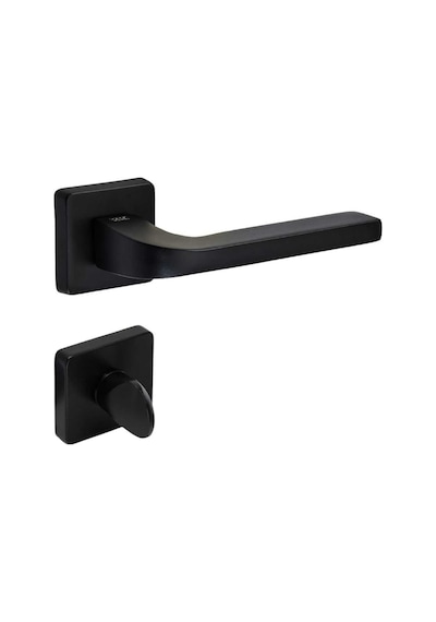Sese Aysu Modeli Kare Rozetli Wc Kapı Kolu Siyah 200-241r-02-02