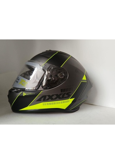 Kask Axxıs Draken - Full Face Siyah - Kırmızı - Beyaz