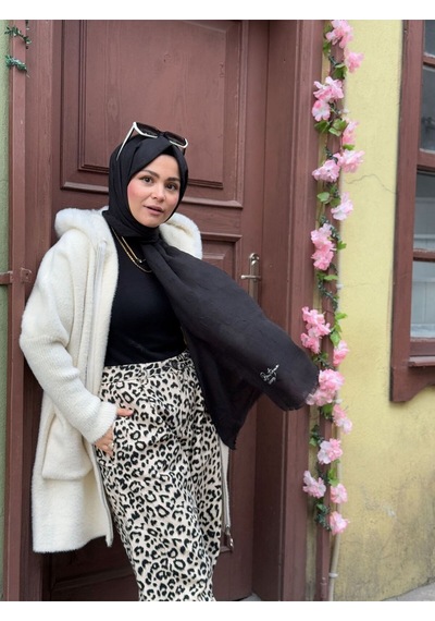 La Boutique Be Happy Şal Siyah Çok Renkli