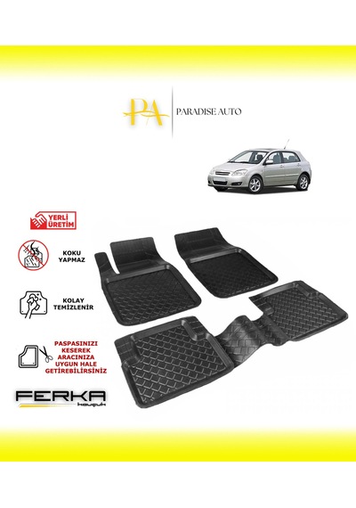 Toyota Corolla Hb 2002-2007 Uyarlanabilir Havuzlu Paspas