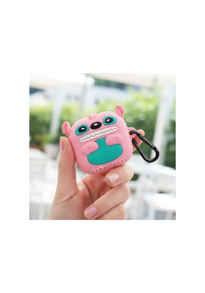 Caseonn Galaxy Buds 2 Pro Kılıf Karakter Figürlü Stch Angel Pembe - Mavi