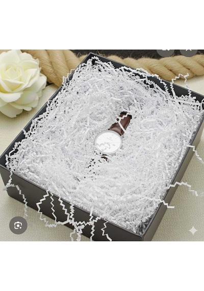 Beyaz Kırpık Dolgu Kağıdı 50 Gr Zigzag Kutu İçi Süsleme Kağıdı Hediye Kutusu Dolgu Kağıdı