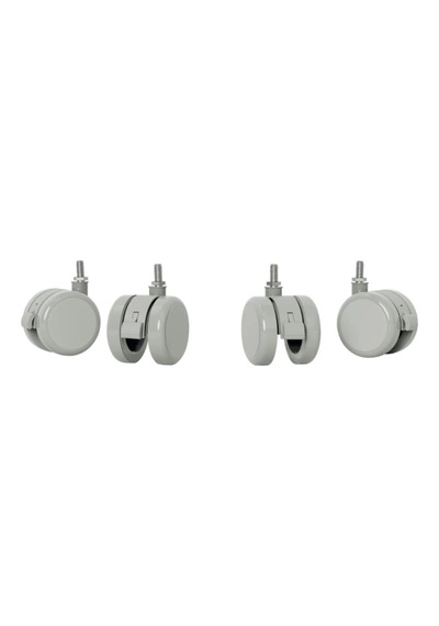 Leitz Ergo Elektrikli Sit Standing Çalışma Masası İçin Tekerlek Seti 4'lü - Gri 53740085 Çok Renkli
