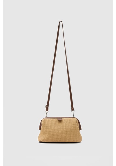 Shule Bags Cois Naturel Burslu Çapraz Çanta Taba