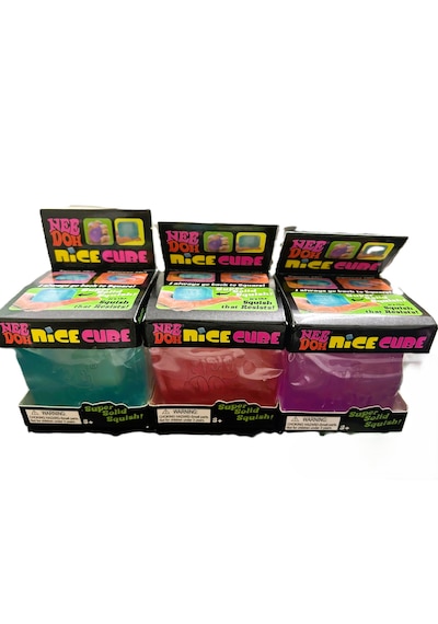 1 Adet Needoh Nice Cube Sensory Squishy Stres Oyuncağı Süper Yumuşak Kare Squish Oyuncak Mavi