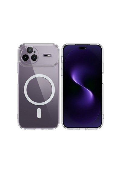 Caseonn Huawei Nova 15 Pro Kılıf Magsafe Özellikli Sararmaz Kristal Sert Kapak Şeffaf