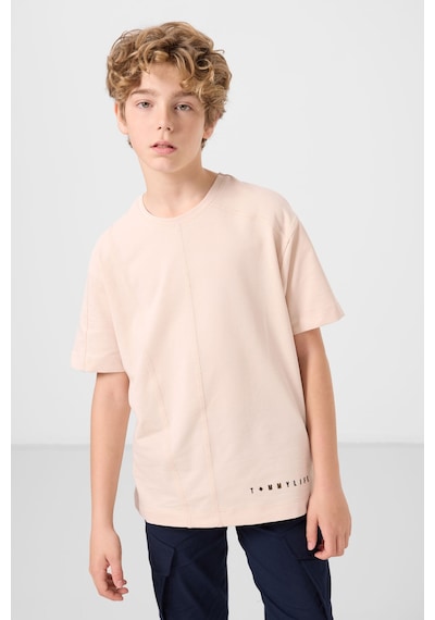 Basic Oversize O Yaka 3lü Paket Siyah-bej-açık Yeşil Erkek Çocuk T-shirt - 11297 Siyah-bej-kaktüs