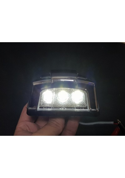 Krom Plaka Lambasi (2 Adet) -Ledli Krom Plaka Lambasi 12-24 Volt 533770274