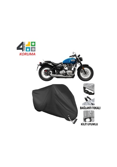 Triumph Speedmaster Motosiklet Brandası ( Kilit Uyumlu - Siyah