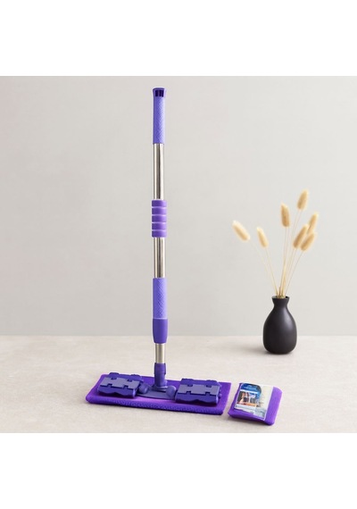 Mandallı Palet Mop Mikrofiber Paspas Metal Uzayan Sap 70-107 Cm 360 Çok Renkli