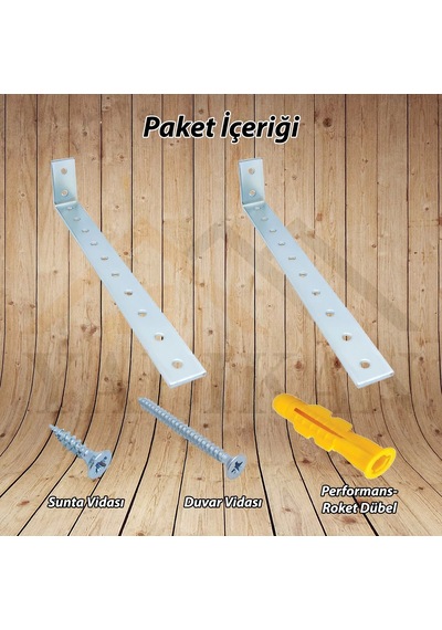 Deprem Dolap Sabitleme Aparatı Seti 4x20 Cm Uzun - Mobilya Gardırop Duvara Sabitleyici