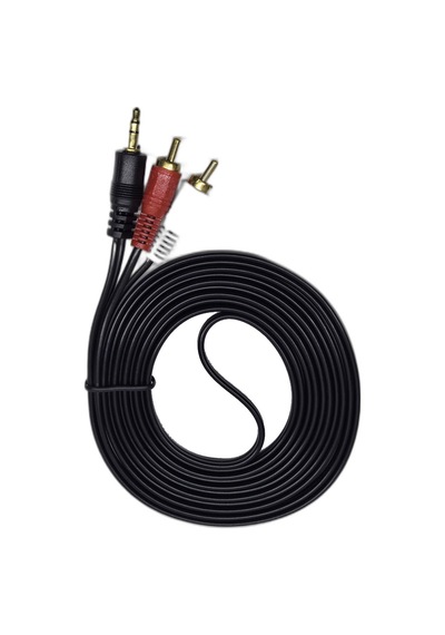 3 Metre 2 Rca To Aux Kablo - 3.5 Mm Stereo Jack Ses Aktarım Kablosu - Kırmızı Beyaz Tos Fiş