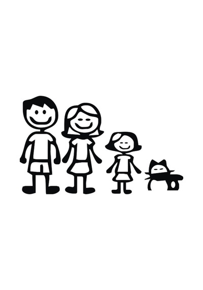 Aile Tasarım Oto Sticker 20 Cm