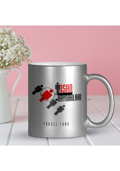 Kişiye Özel Mesleki Insan Kaynakları Gümüş Yaldızlı Kupa Bardak