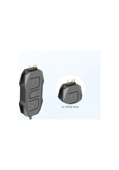 Taplin Argb Kontrolcü 5v 3 Pin - Sata Siyah Renk Argb Dönüştürücü Rgb Denetleyici Kablo Tf-200