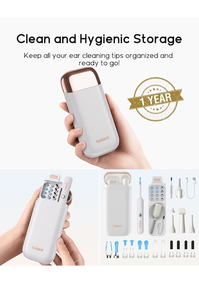 Bebird Earsight Plus Hd Kameralı Akıllı Görsel Kulak Temizleme Cihazı- Beyaz